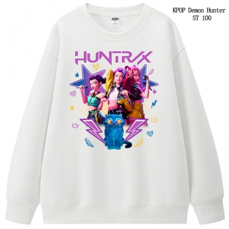 K-Pop Demon Hunters anime merchandise thick cotton round neck hoodie from S to 3XL
