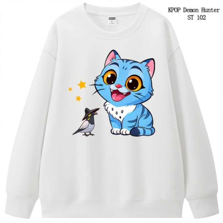 K-Pop Demon Hunters anime merchandise thick cotton round neck hoodie from S to 3XL