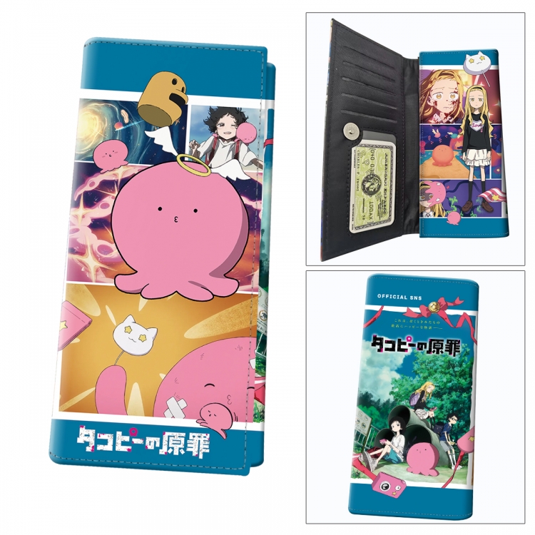 Takopi's Original Sin Anime wallet long wallet buckle storage bag 18.5x9.5x2CM 100g
