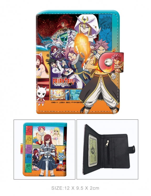 Fairy tail wallet short wallet buckle storage bag 12x9.5x2CM 60G