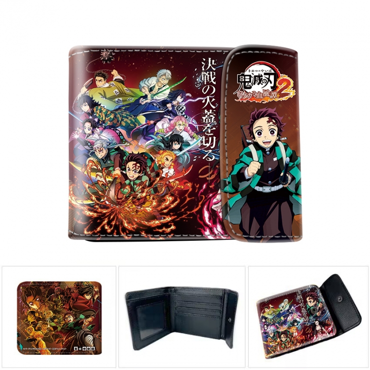 Demon Slayer Kimets Horizontal concealed wallet short wallet 12x10x2CM