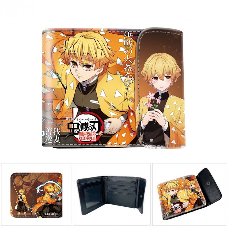 Demon Slayer Kimets Horizontal concealed wallet short wallet 12x10x2CM