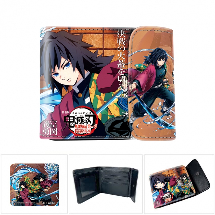 Demon Slayer Kimets Horizontal concealed wallet short wallet 12x10x2CM