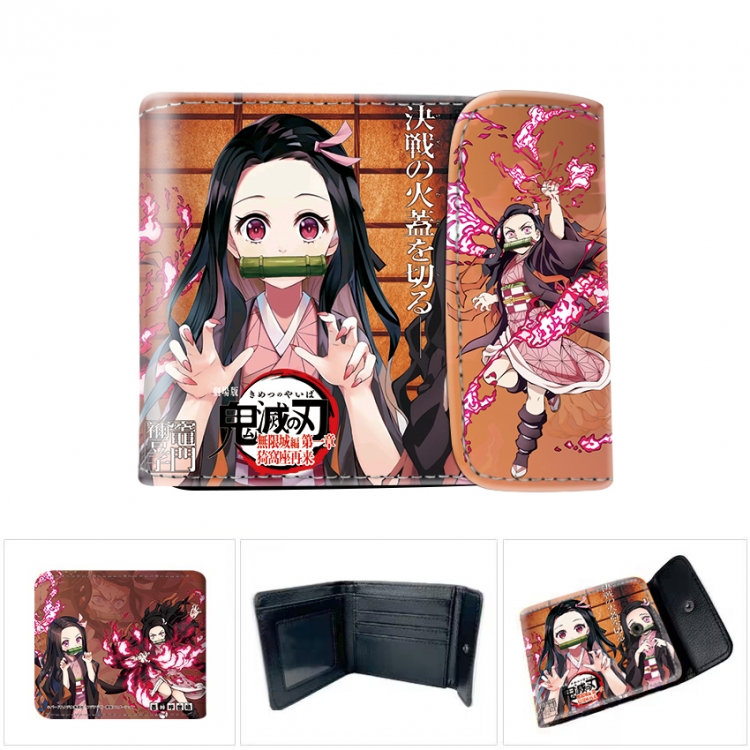 Demon Slayer Kimets Horizontal concealed wallet short wallet 12x10x2CM