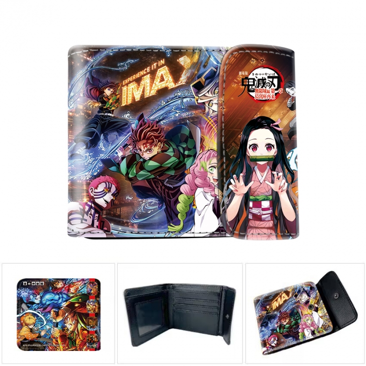 Demon Slayer Kimets Horizontal concealed wallet short wallet 12x10x2CM