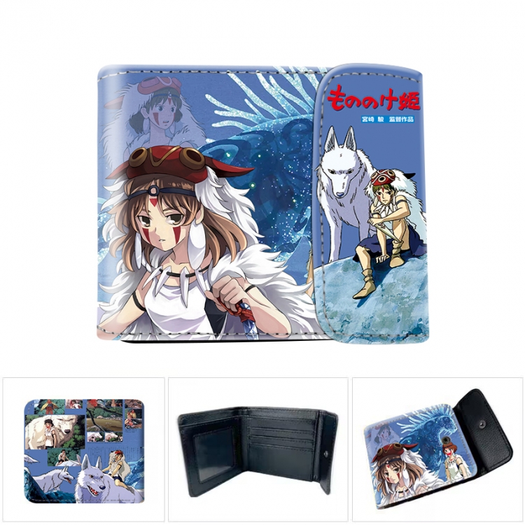 Princess Mononoke Horizontal concealed wallet short wallet 12x10x2CM