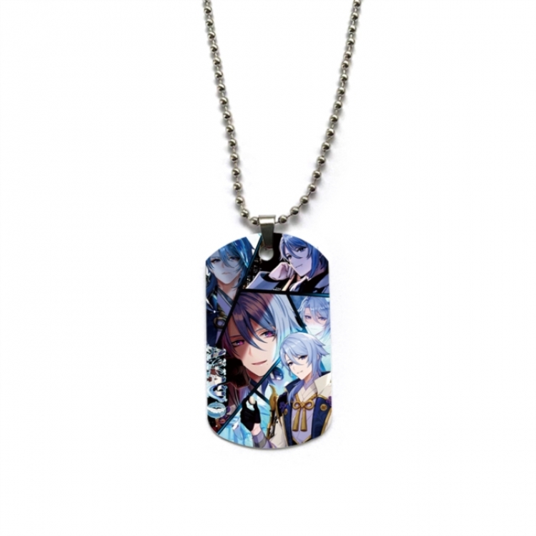 Genshin Impact Anime double-sided full color printed military brand necklace price for 5 pcs