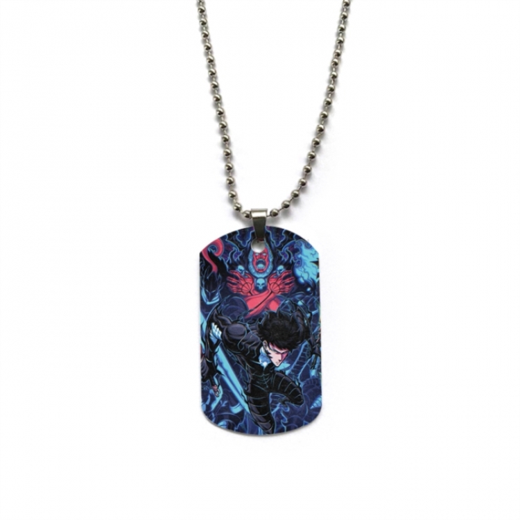 Solo Leveling:Arise Anime double-sided full color printed military brand necklace price for 5 pcs