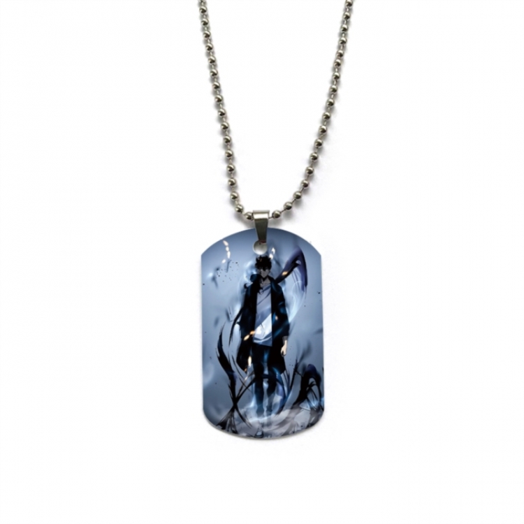 Solo Leveling:Arise Anime double-sided full color printed military brand necklace price for 5 pcs