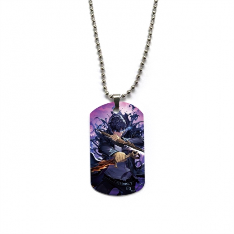 Solo Leveling:Arise Anime double-sided full color printed military brand necklace price for 5 pcs