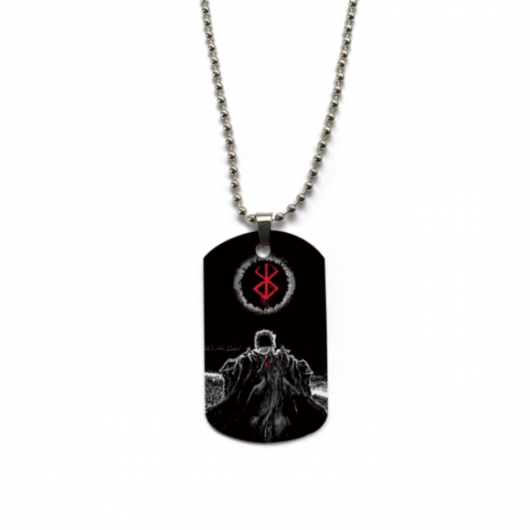 Berserk Anime double-sided full color printed military brand necklace price for 5 pcs