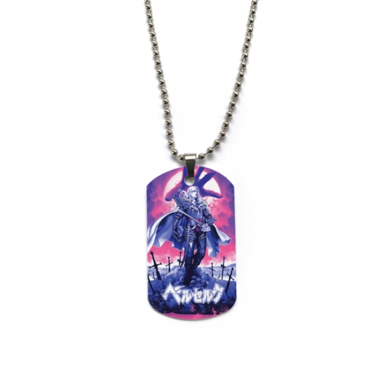 Berserk Anime double-sided full color printed military brand necklace price for 5 pcs