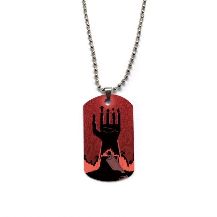 Berserk Anime double-sided full color printed military brand necklace price for 5 pcs