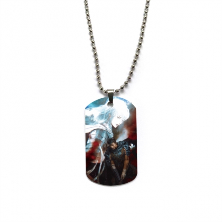 Berserk Anime double-sided full color printed military brand necklace price for 5 pcs