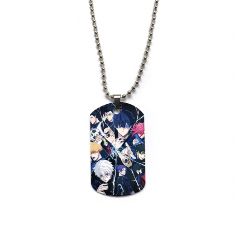 BLUE LOCK Anime double-sided full color printed military brand necklace price for 5 pcs