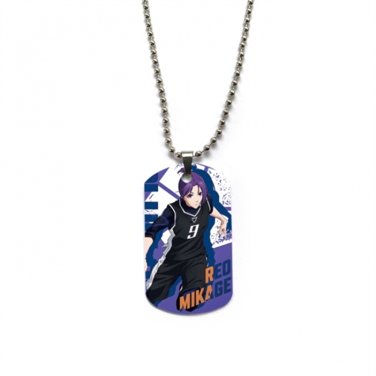 BLUE LOCK Anime double-sided full color printed military brand necklace price for 5 pcs