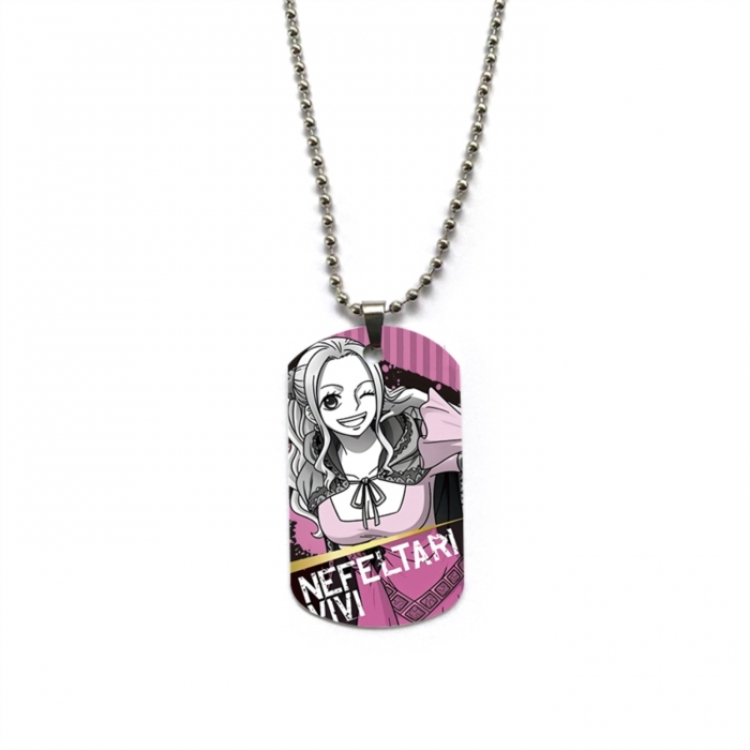 One Piece Anime double-sided full color printed military brand necklace price for 5 pcs
