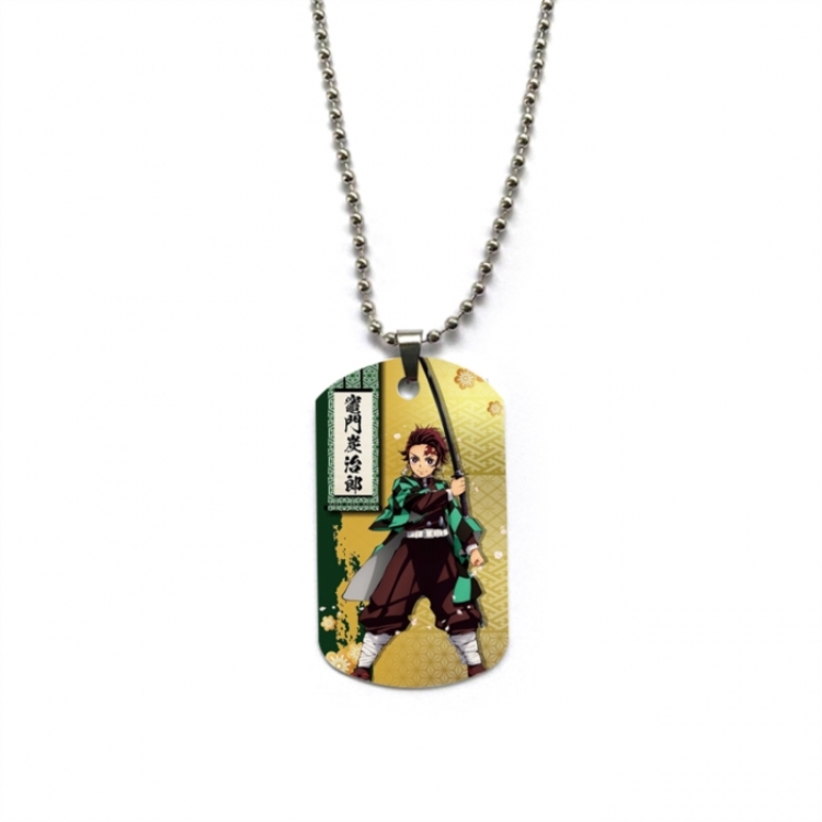Demon Slayer Kimets Anime double-sided full color printed military brand necklace price for 5 pcs