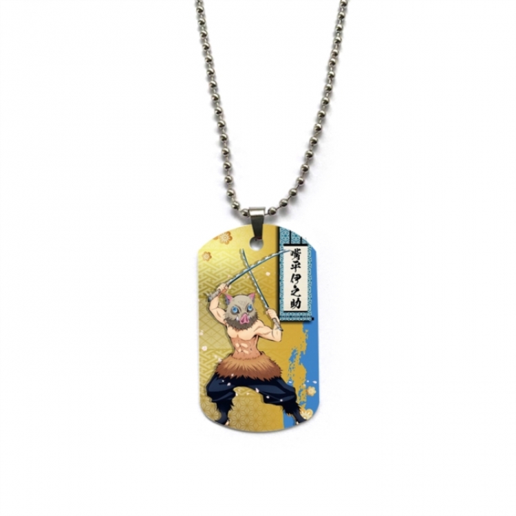 Demon Slayer Kimets Anime double-sided full color printed military brand necklace price for 5 pcs