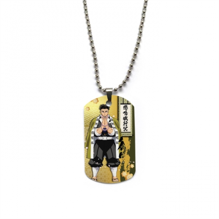 Demon Slayer Kimets Anime double-sided full color printed military brand necklace price for 5 pcs