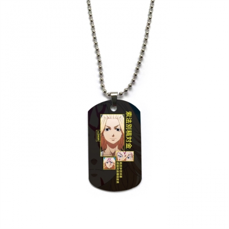 Tokyo Revengers Anime double-sided full color printed military brand necklace price for 5 pcs