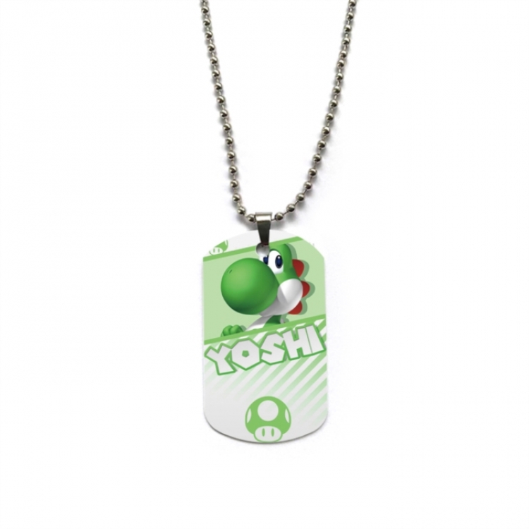 Super Mario Anime double-sided full color printed military brand necklace price for 5 pcs