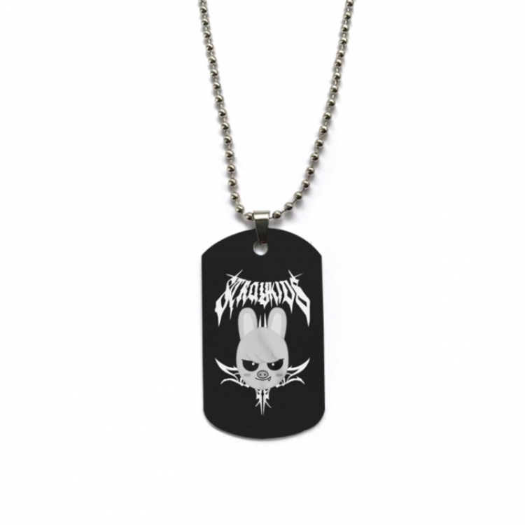 straykids Anime double-sided full color printed military brand necklace price for 5 pcs