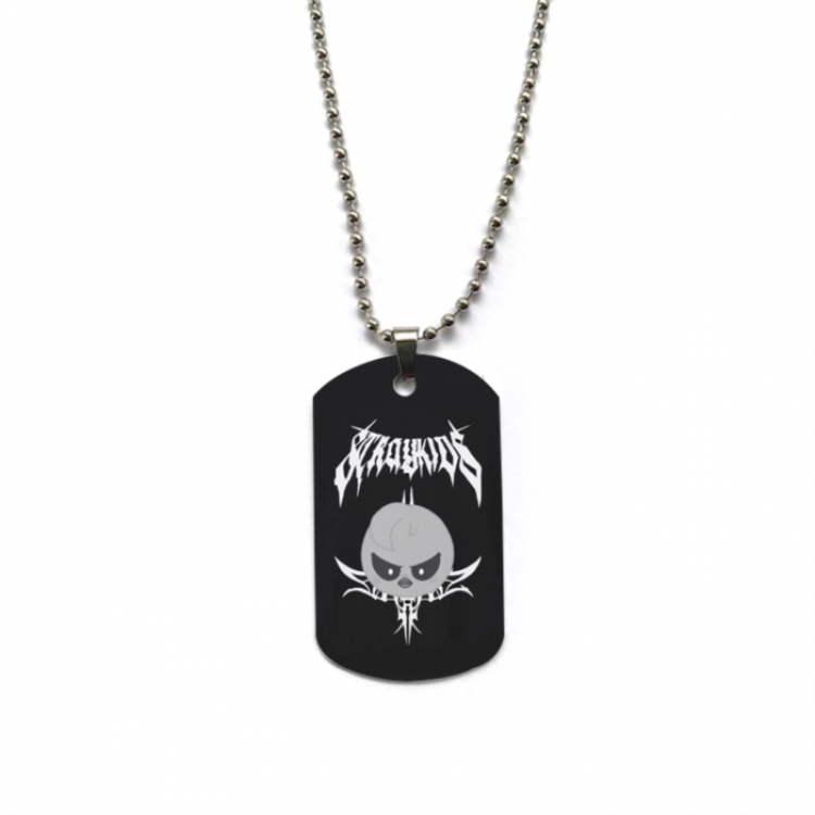 straykids Anime double-sided full color printed military brand necklace price for 5 pcs