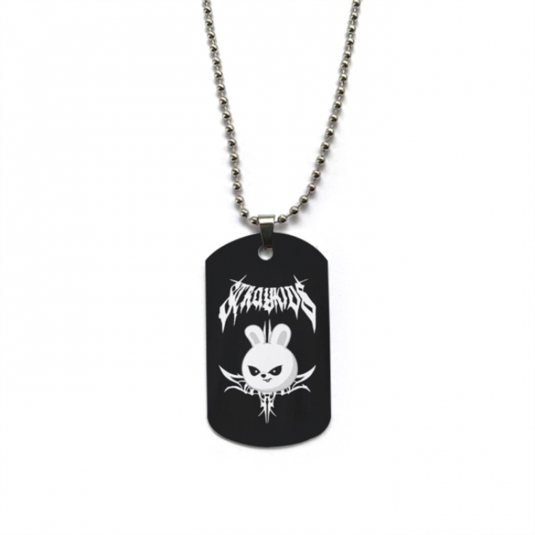 straykids Anime double-sided full color printed military brand necklace price for 5 pcs