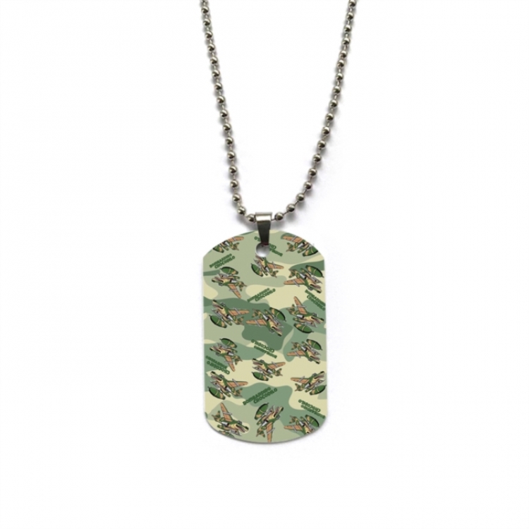 Italian-BrainrotAnime double-sided full color printed military brand necklace price for 5 pcs