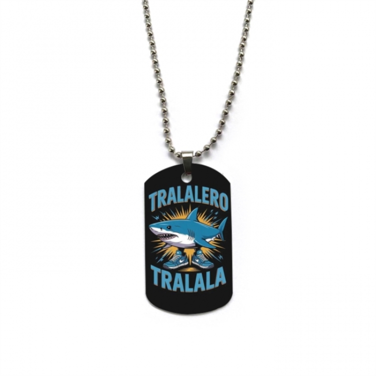 Italian-BrainrotAnime double-sided full color printed military brand necklace price for 5 pcs
