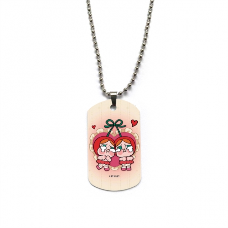 CryBaby Anime double-sided full color printed military brand necklace price for 5 pcs