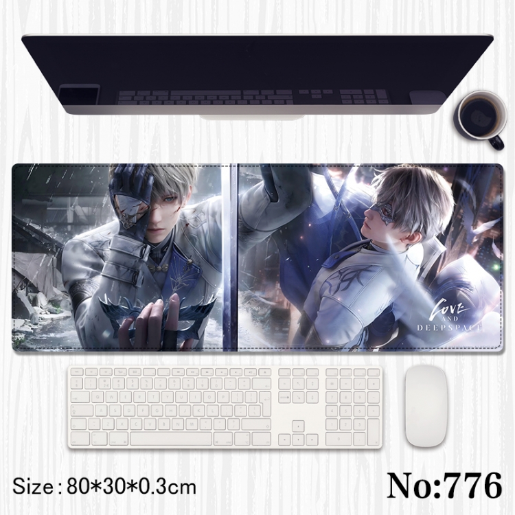 Love and Deepspace Anime peripheral computer mouse pad office desk pad multifunctional pad 80X30X0.3cm