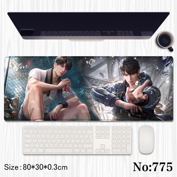Love and Deepspace Anime peripheral computer mouse pad office desk pad multifunctional pad 80X30X0.3cm