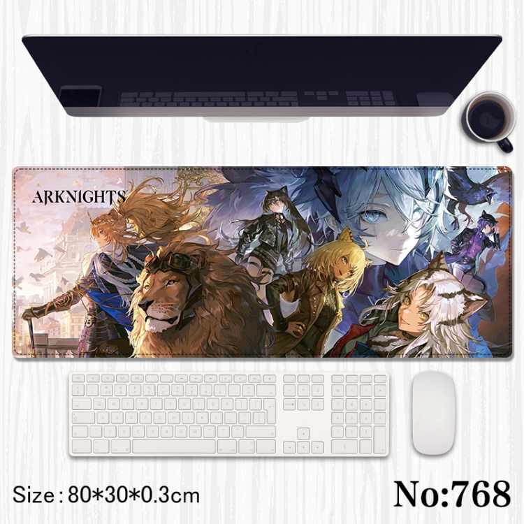 Arknights Anime peripheral computer mouse pad office desk pad multifunctional pad 80X30X0.3cm