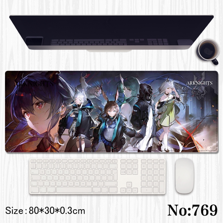 Arknights Anime peripheral computer mouse pad office desk pad multifunctional pad 80X30X0.3cm