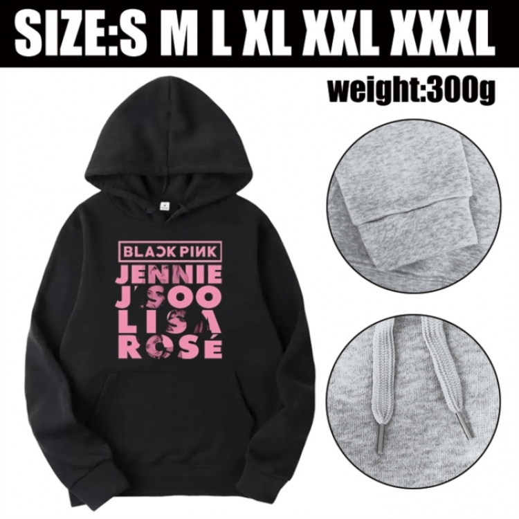  BLACK PINK Anime printed hooded sweatshirt top from S to 3XL