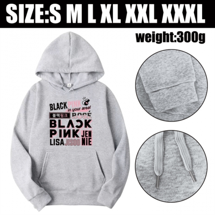  BLACK PINK Anime printed hooded sweatshirt top from S to 3XL