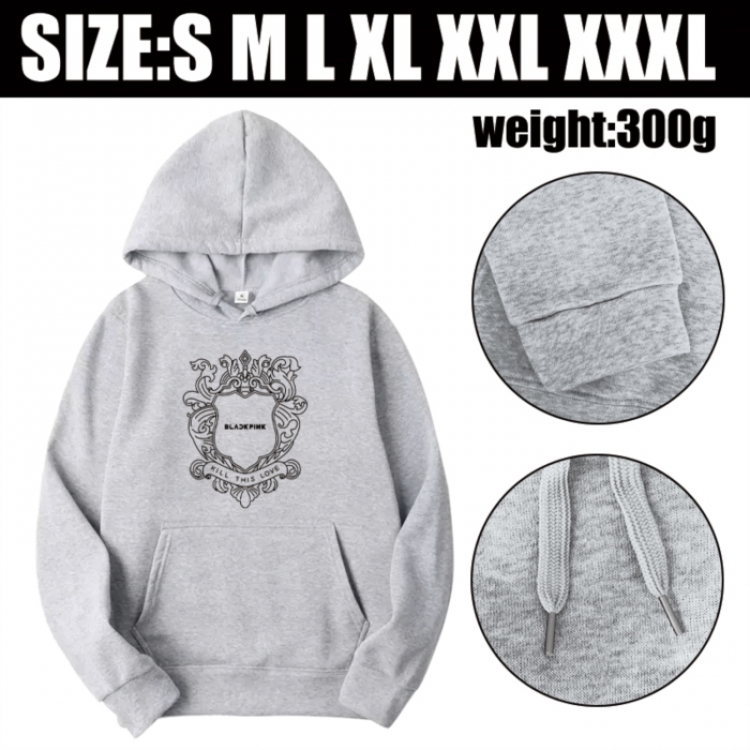  BLACK PINK Anime printed hooded sweatshirt top from S to 3XL