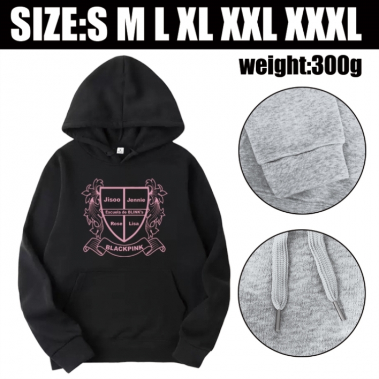  BLACK PINK Anime printed hooded sweatshirt top from S to 3XL