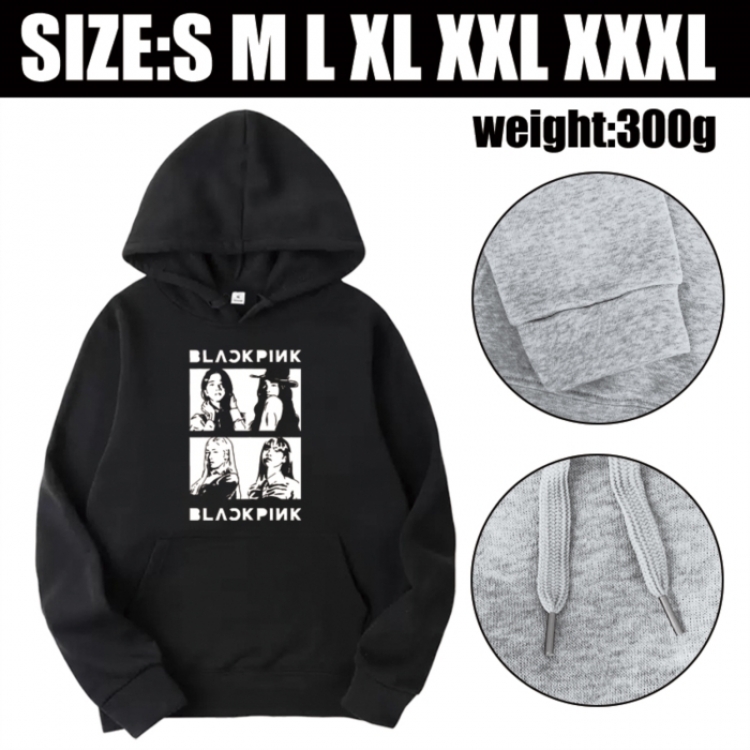  BLACK PINK Anime printed hooded sweatshirt top from S to 3XL