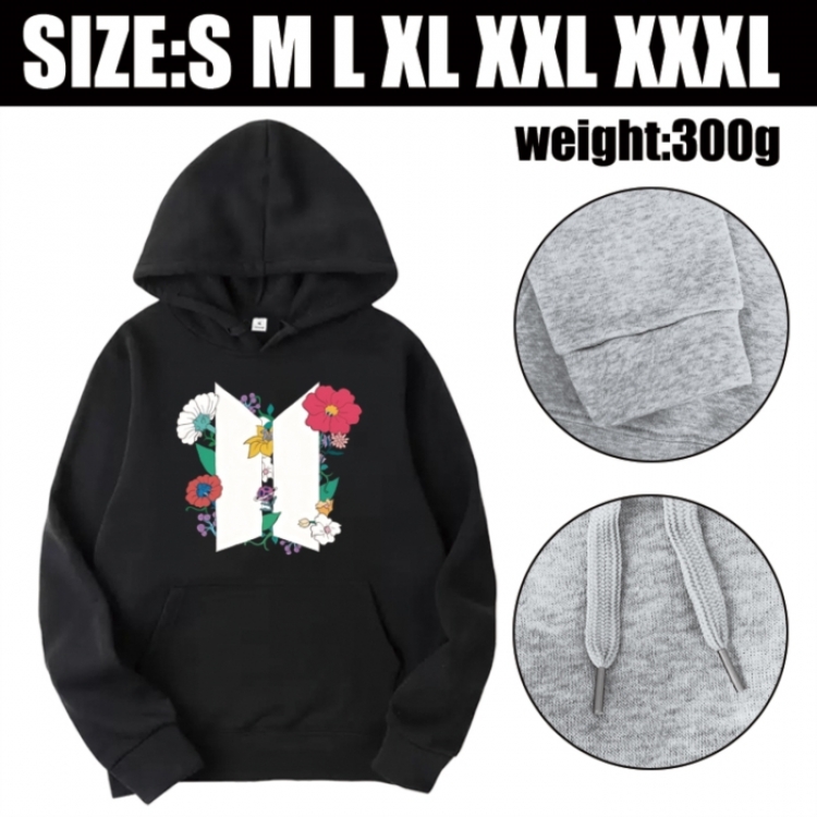 BTS Anime printed hooded sweatshirt top from S to 3XL