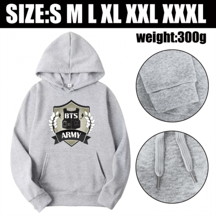 BTS Anime printed hooded sweatshirt top from S to 3XL