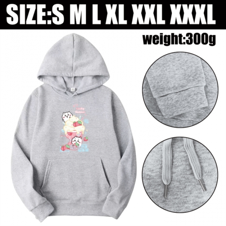 Chiikawa Anime printed hooded sweatshirt top from S to 3XL