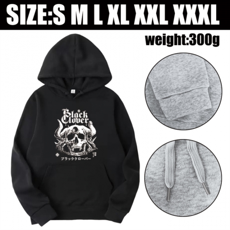 Black Clover Anime printed hooded sweatshirt top from S to 3XL