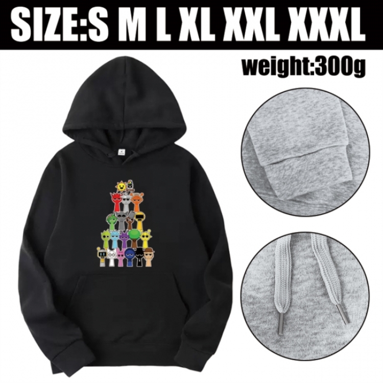 Sprunki Anime printed hooded sweatshirt top from S to 3XL