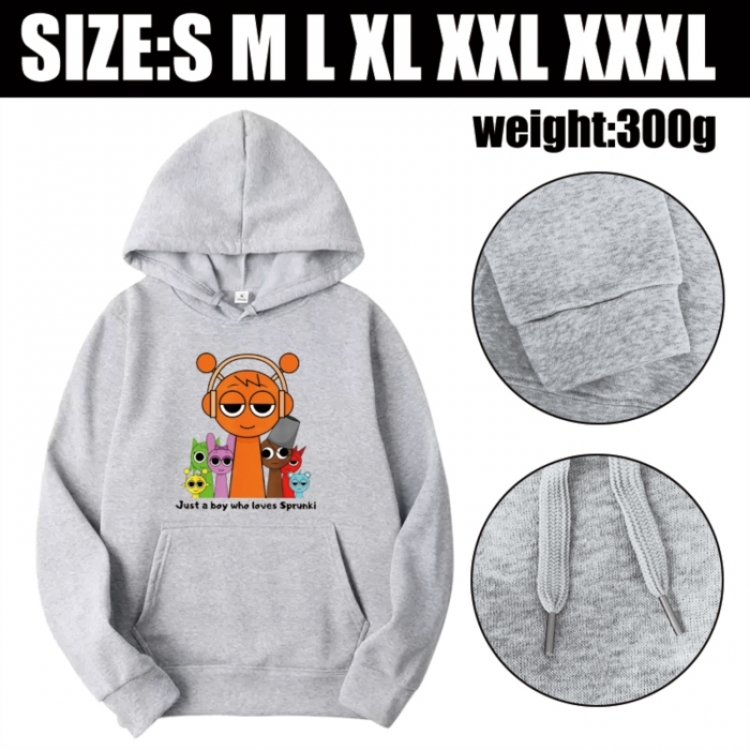 Sprunki Anime printed hooded sweatshirt top from S to 3XL