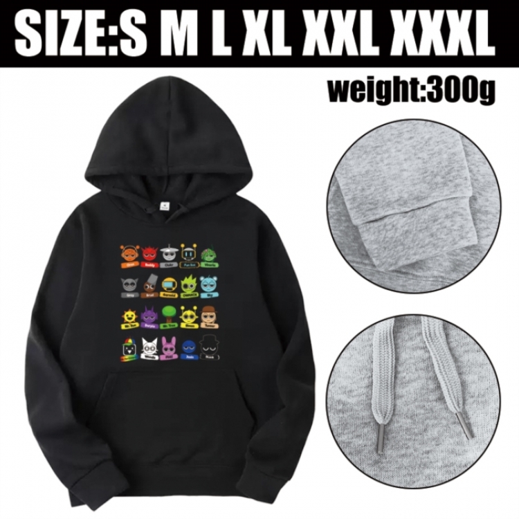 Sprunki Anime printed hooded sweatshirt top from S to 3XL