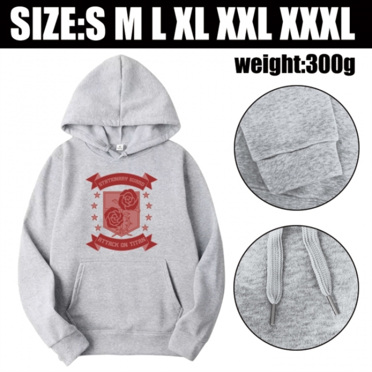 Shingeki no Kyojin Anime printed hooded sweatshirt top from S to 3XL