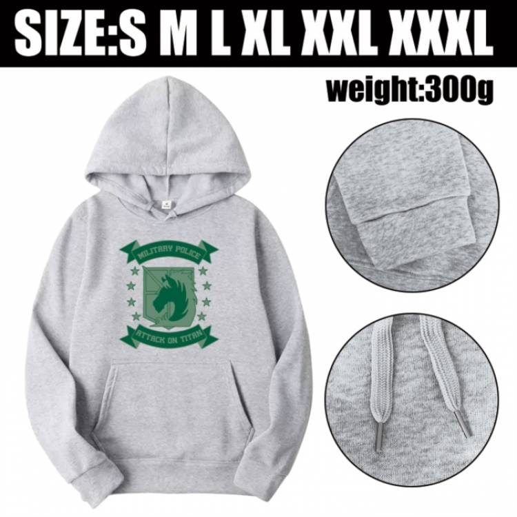 Shingeki no Kyojin Anime printed hooded sweatshirt top from S to 3XL